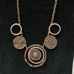 Unique Bronze Statement Necklace